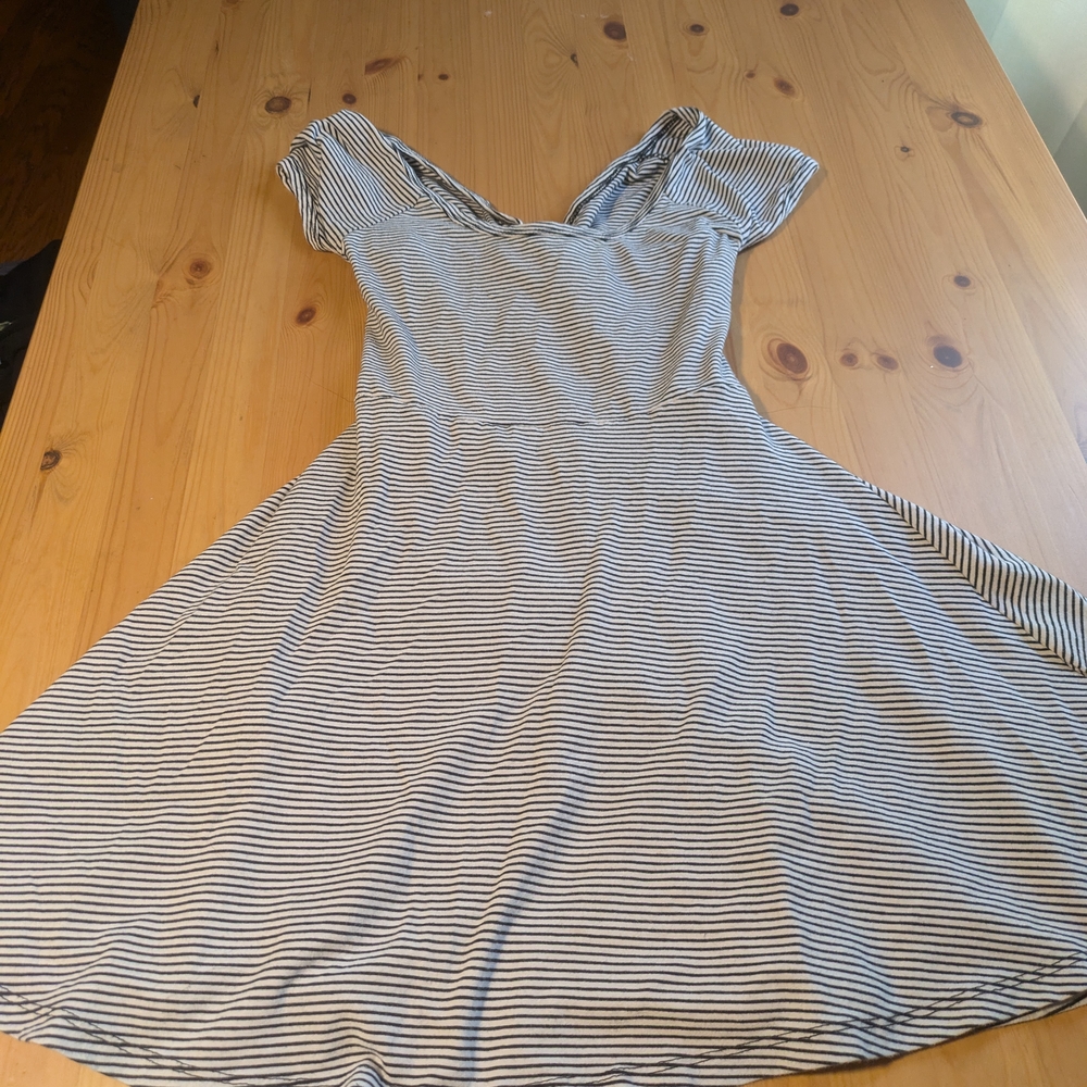 Brandy Melville Black and White Striped Top